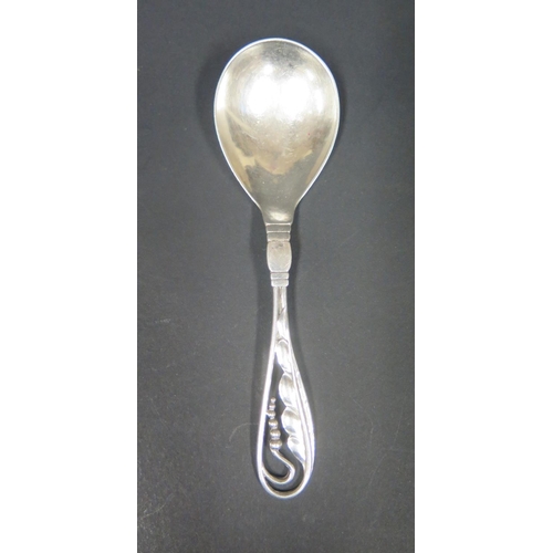 1098 - A Georg Jensen Peapod Design No.42  Spoon, 35.5g, c. 15cm