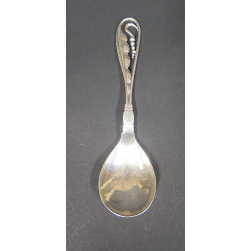 1098 - A Georg Jensen Peapod Design No.42  Spoon, 35.5g, c. 15cm