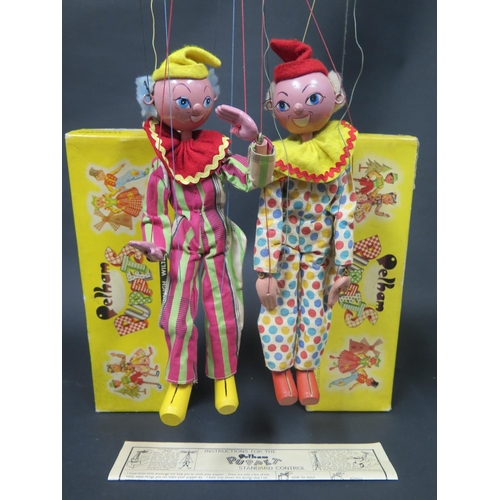 116 - Two Pelham Puppet Type SS Clowns in Boxes