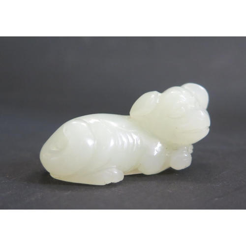 1171 - A Chinese Carved Jade Recumbent Dog, 47mm long
PHONE BID