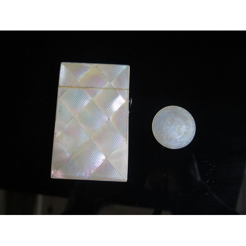 1192 - A 19th Century Chinese Mother of Pearl Gaming Counted carved with the initial W beneath a coronet an... 