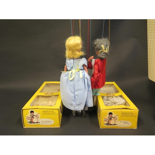 138 - A Pelham Puppet SL4 Cinderella and SL5 Prince Charming in Boxes with Instructions