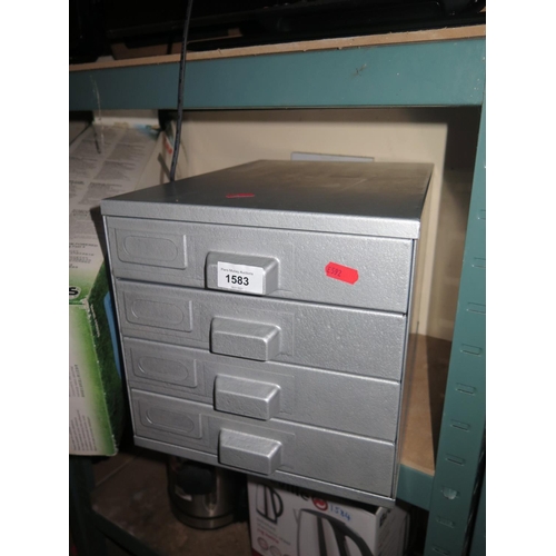 1583 - A Metal Four Drawer Office Unit