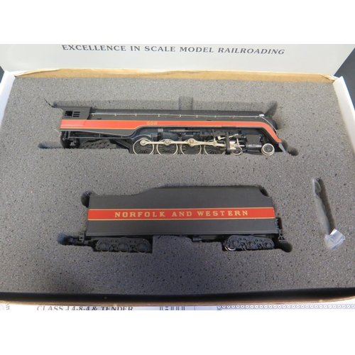 209 - A Bachmann Plus HO Scale No. 11315 Class J 4-8-4 w/Smoke, Headlight & Tender (N&W) in box with instr... 