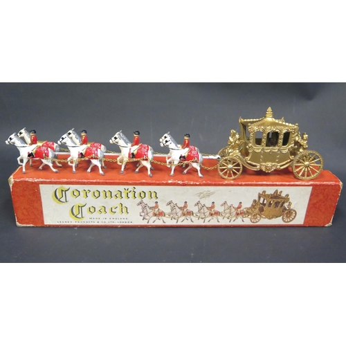 231 - A Very Rare Lesney Large Scale Coronation Coach with Early Cast King and Queen (Only 200 issued) plu... 