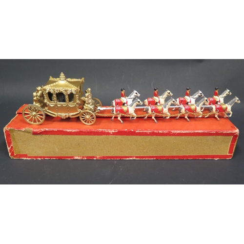 231 - A Very Rare Lesney Large Scale Coronation Coach with Early Cast King and Queen (Only 200 issued) plu... 