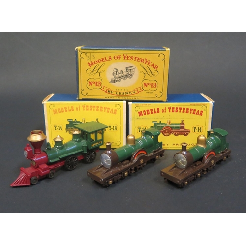 271 - A Matchbox Models of Yesteryear Y13-1 1892 American 'General' Class Locomotive, dark green, gold smo... 