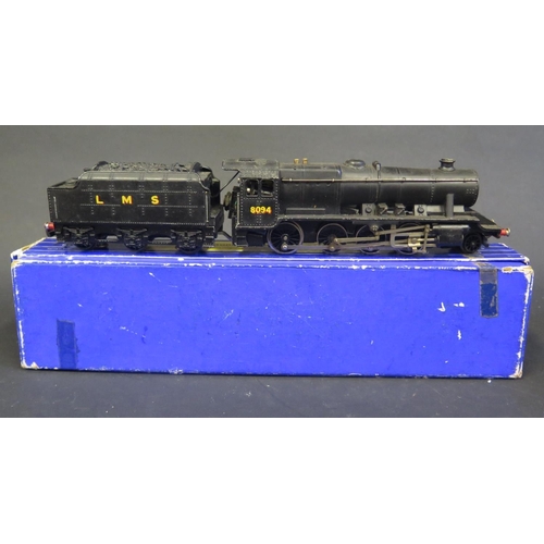 320 - A Hornby Dublo OO Gauge 3224 2-8-0 8F Goods Locomotive & Tender L.M.R. 3 Rail. Good condition but de... 