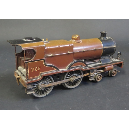 328 - An Electric Hornby O Gauge No. 2 Special L.M.S. Locomotive '1185', heavily sun faded.