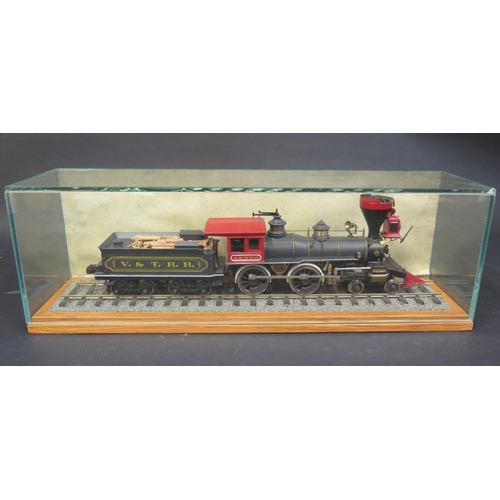 339 - A Rivarossi Powerless O Gauge 4-4-0 Genoa Locomotive in glass display case.