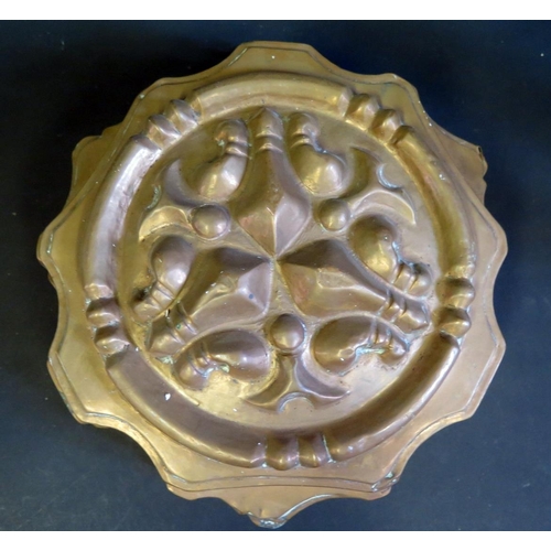 351 - A Large 19th Century Copper Jelly Mould, 30cm diam.