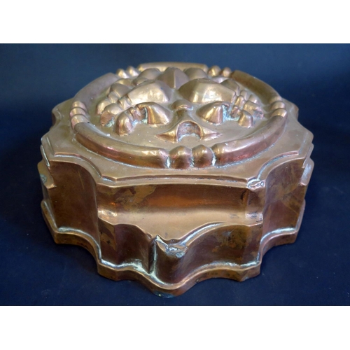 351 - A Large 19th Century Copper Jelly Mould, 30cm diam.