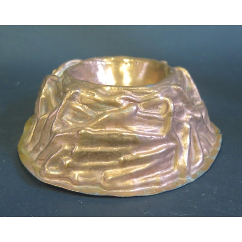 359 - A 19th Century Copper Bird's Nest Dish, stamped S.I.C., 17.5cm diam.