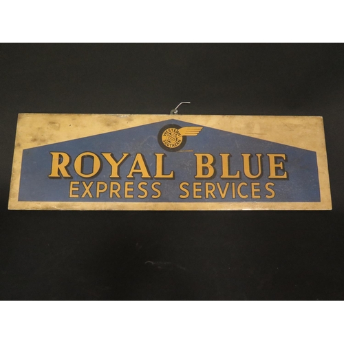 413 - Western Southern National Royal Blue Express Services Wooden Plaque, 63x16.5cm PHONE BID