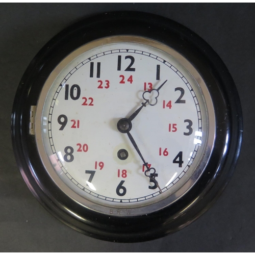 425 - A British Railways Western Region Wall Clock, 23.5cm diam. back plate