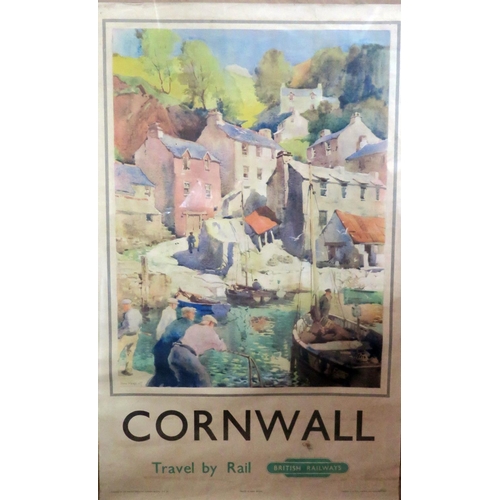 430 - An Original British Railways Cornwall Advertising Poster by Jack Merriott,  Overall very good, sligh... 