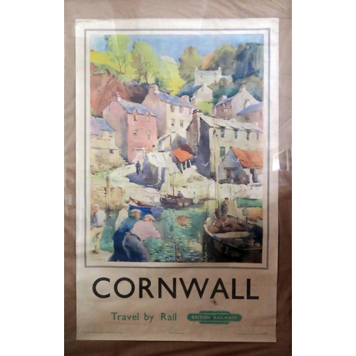 430 - An Original British Railways Cornwall Advertising Poster by Jack Merriott,  Overall very good, sligh... 