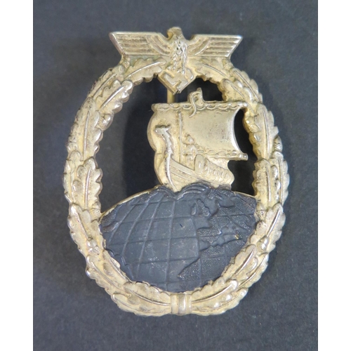 467 - A German Auxiliary Cruiser Badge