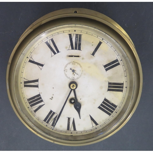 529 - A Brass Cased Ship's Clock, 8