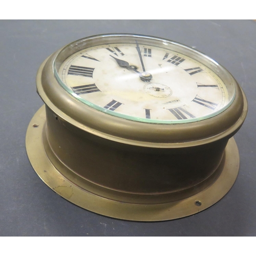 529 - A Brass Cased Ship's Clock, 8