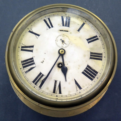 529 - A Brass Cased Ship's Clock, 8