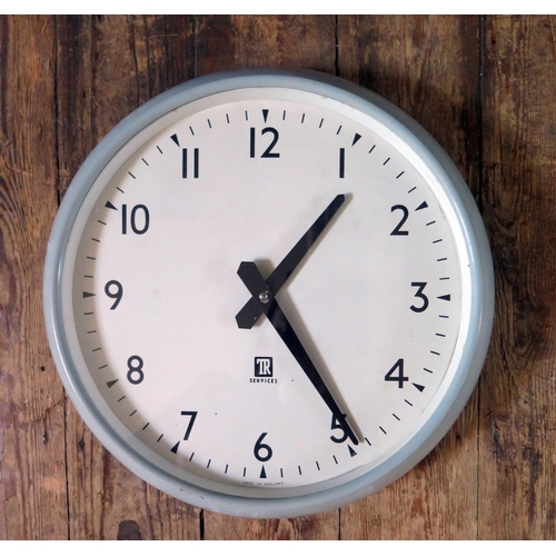 547 - A TR Services Industrial Electric Wall Clock with 11