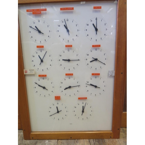 548 - Twin GENT of Leicester Master Clocks and Control Panel from New Scotland Yard, sold together with th... 