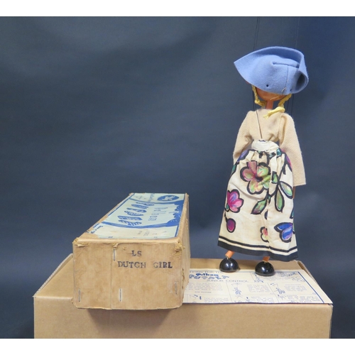 55 - A Pelham Puppet LS Dutch Girl with flat metal hands in Box