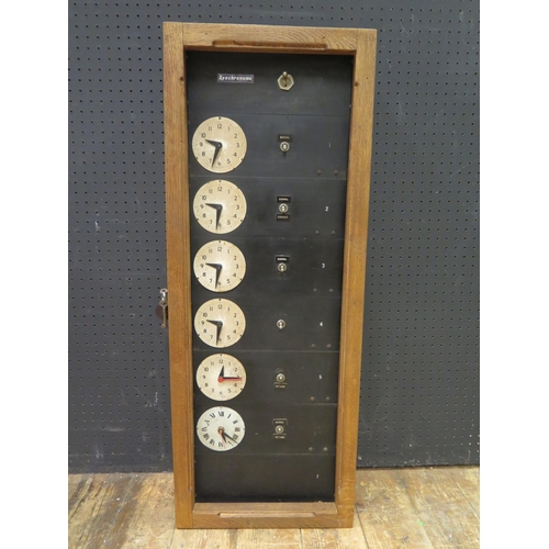551 - A SYNCHRONOME 24v Six Dial Control Panel, 86cm tall