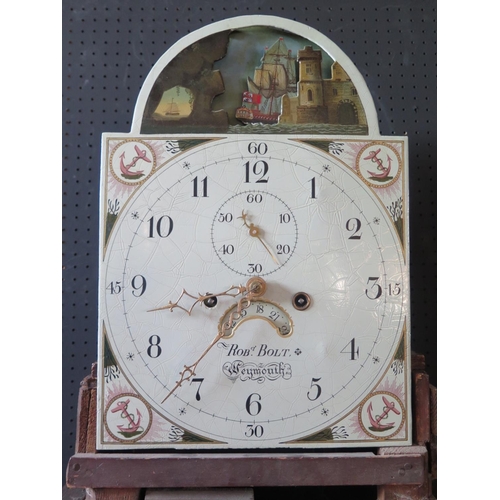 564 - A Nineteenth Century Mahogany Eight Day Longcase Clock by Robert Bolt of Weymouth with 'Rocking Ship... 