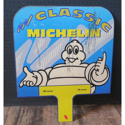 582 - A CLASSIC MICHELIN 70 Series 80 Series Printed Sign on Metal, 57x47cm