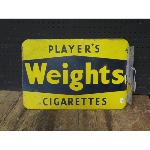 583 - A Player's WEIGHTS Cigarettes Double Sided Enamel Sign, 42x28cm

PHONE IN 10