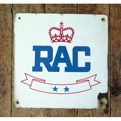 594 - A RAC Two Star Enamel Sign, 33x33cm