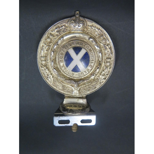 600 - A Royal Scottish Automobile Club Enamel Car Badge