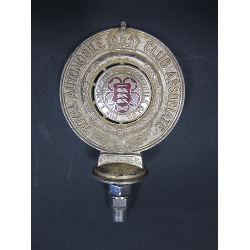 601 - A Royal Automobile Club Association Lancashire Enamel Car Badge