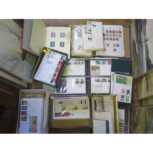 611a - A Large Collection of First Day Covers, mint stamps and album of early decimals