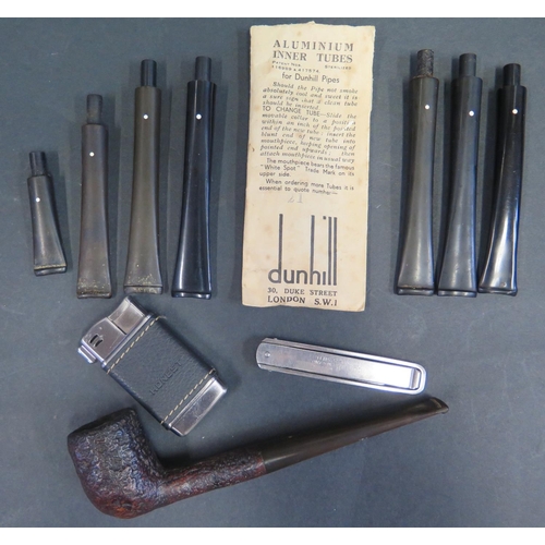 612 - A Dunhill Pipe, Dunhill Pipe Tamper, mouthpieces etc.