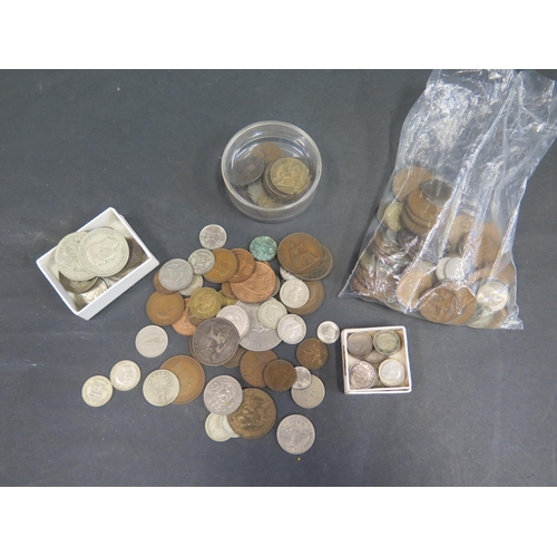 614A - A Tin of Coins including silver sixpence coins