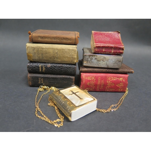 624 - A Selection of Miniature Books including Bryce's Diamond English Dictionary with Birmingham silver s... 