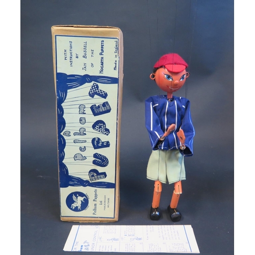 70 - A Pelham Puppet Type SS Boy with Flat Metal Hands in Box