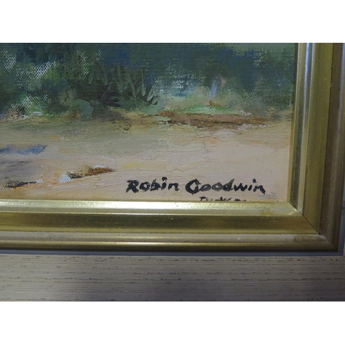 775 - Robin Goodwin(1909 - 1997), Village Green, Signed, Oil on Canvas, 62 x 42cm, Framed