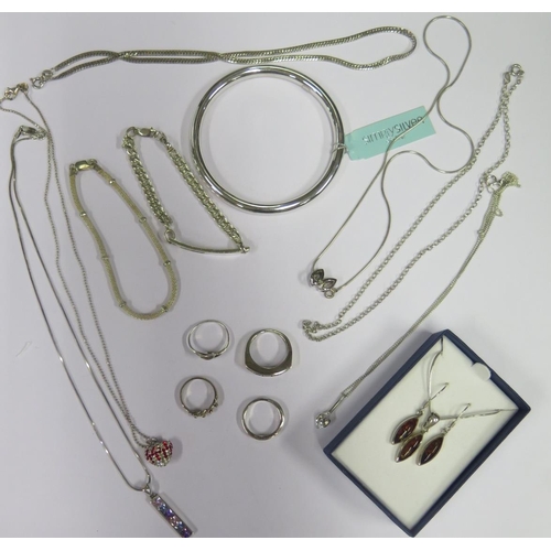 854 - A Selection of Silver Jewellery, 84g gross SOLD ON BEHALF OF HOSPISCARE