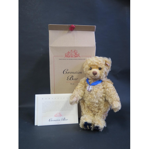 1577 - A Steiff 35cm Coronation Bear, 534/1953, boxed with COA