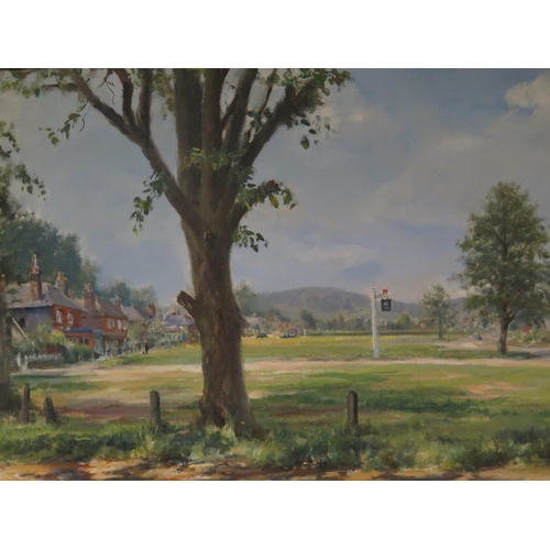 775 - Robin Goodwin (1909 - 1997), Village Green, Signed, Oil on Canvas, 62 x 42cm, Framed