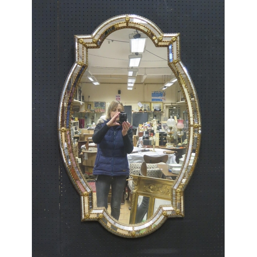 1436 - A Gilt Framed Wall Mirror, 110x71cm