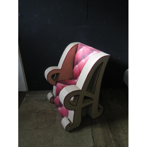 1328b - A Polystyrene A Shaped Prop Chair