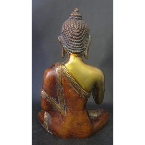 1017A - A Chinese Seated Bronze Buddha Figure, c. 19cm high