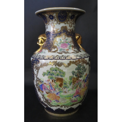 1017f - A Modern Chinese Vase decorated with European scenes, c. 36cm