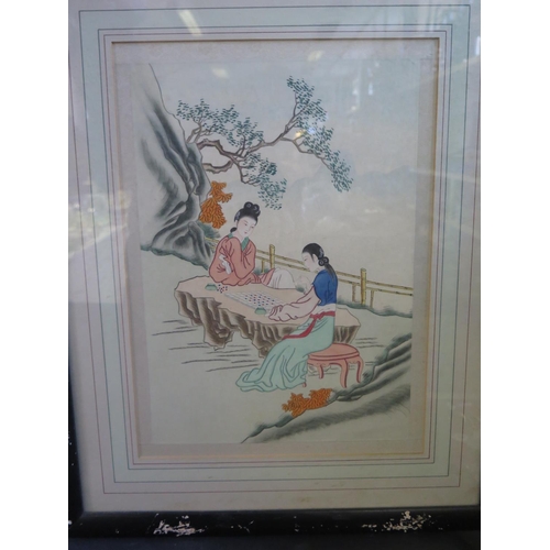 1033a - A Pair of Japanese Prints, c.1920's, 35x25cm, framed & glazed