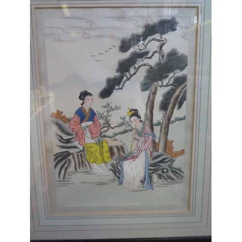 1033a - A Pair of Japanese Prints, c.1920's, 35x25cm, framed & glazed